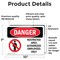 Signmission Restricted Area Authorized Employees Only Danger Sign, Vinyl Decal, 10in W x 7in L, 2PK OS-2PACK-DS-D-710-L-1548 - alternate 3